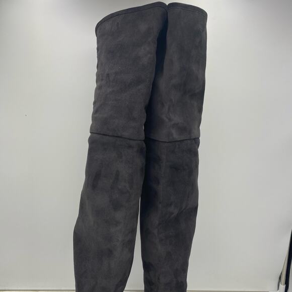 Stuart Weitzman Grey Suede Hardy 90 Over The Knee Thigh High Boots Size 8.5 - Picture 4 of 12